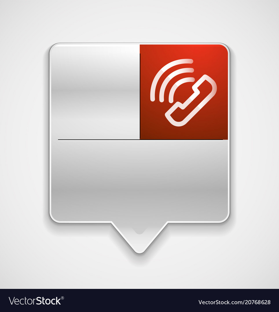 Phone support web button vector image Phone support web button