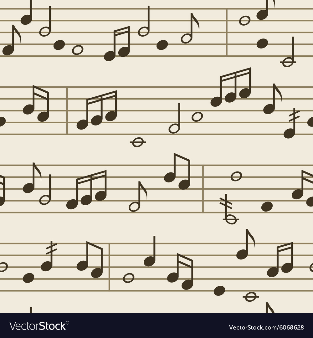 Seamless abstract background with notes