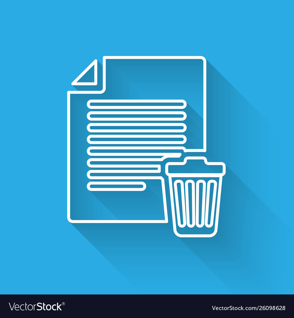 White delete file document icon isolated