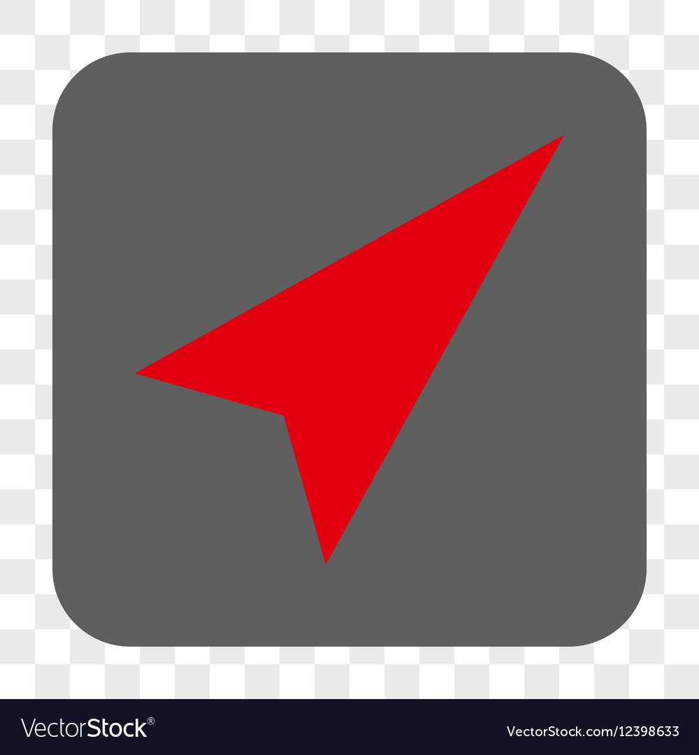 Arrowhead right-up rounded square button
