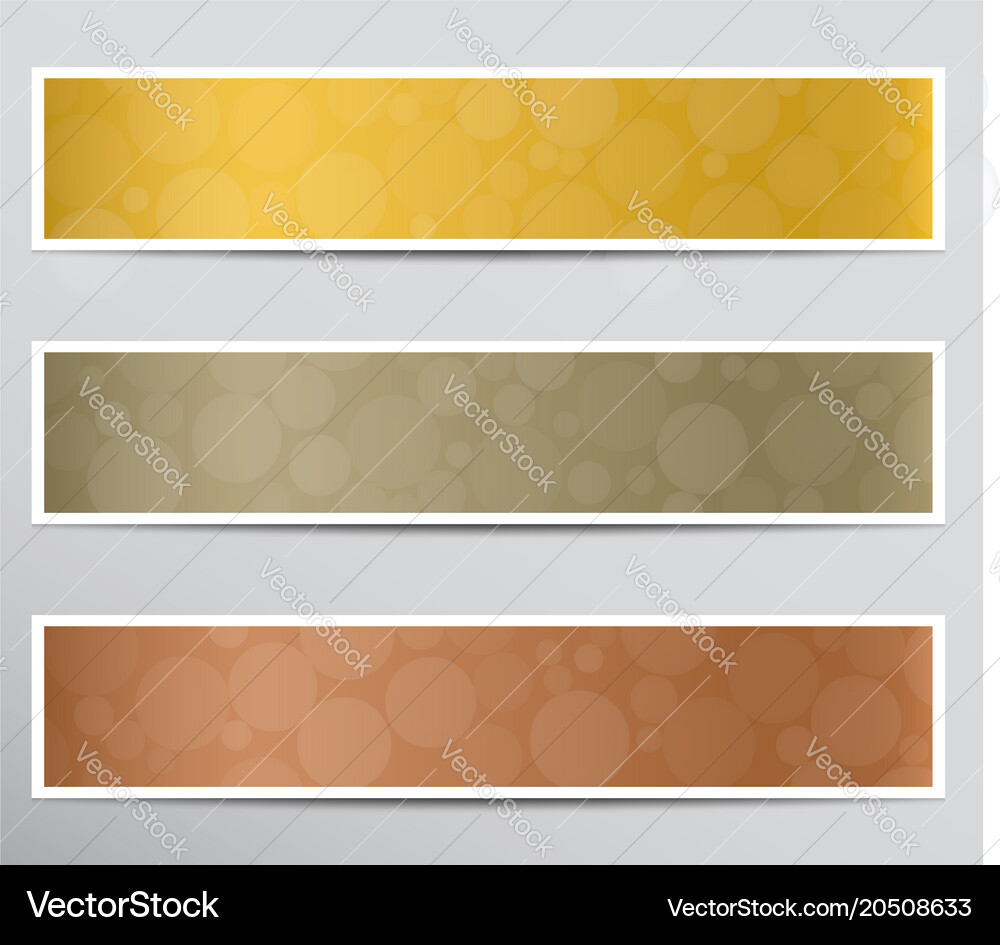 Banners with bokeh effect Royalty Free Vector Image
