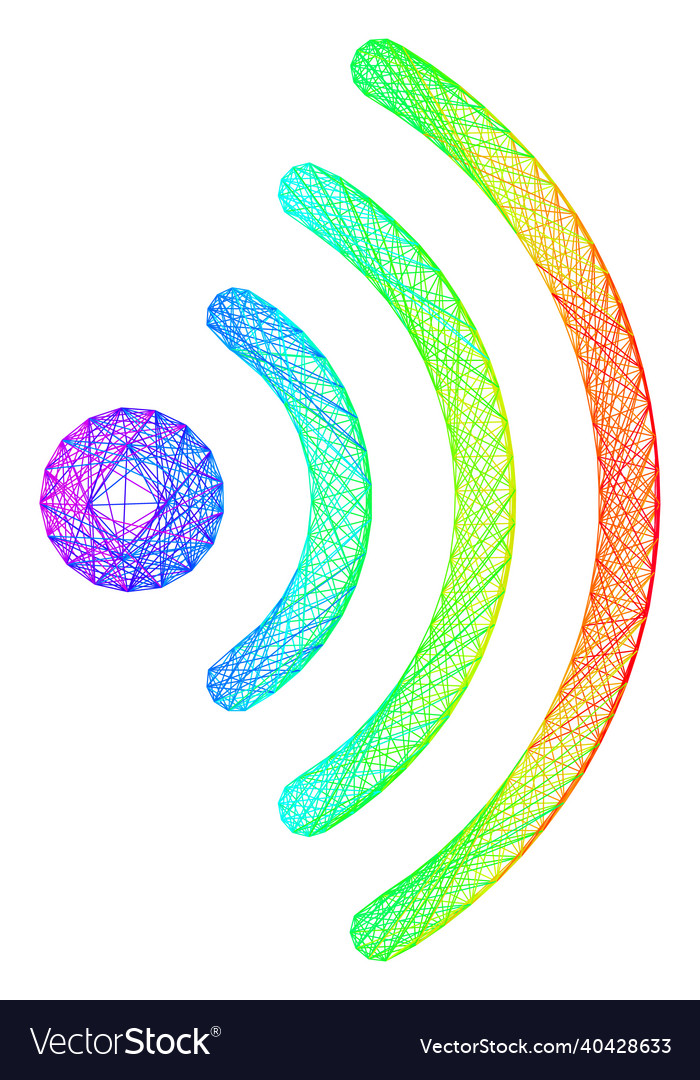 Bright linear wi-fi source vector image Bright linear wi-fi source