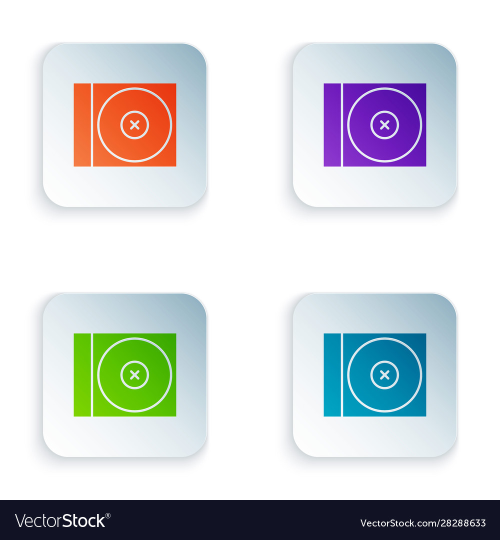 Color cd or dvd disk icon isolated on white