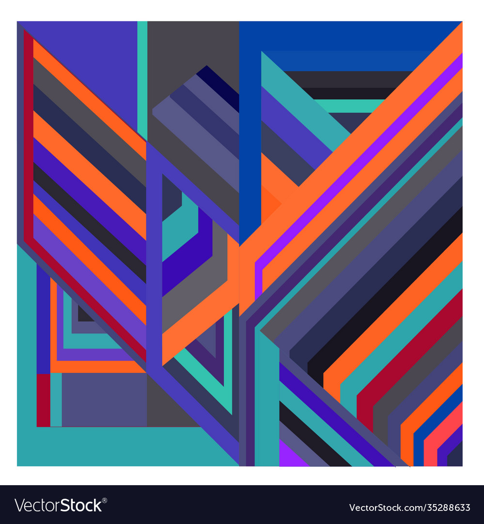 Colorful geometric and curve background pattern