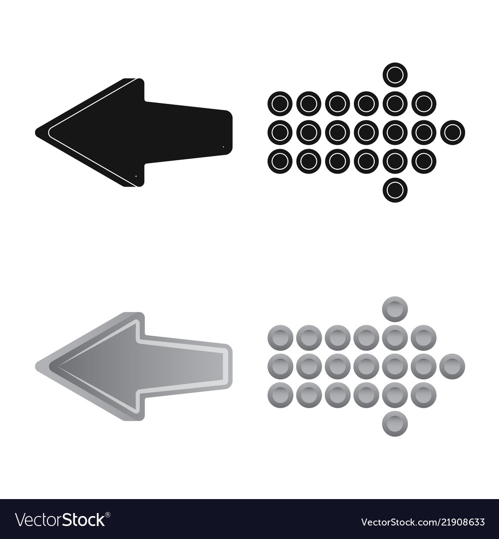 Design of element and arrow symbol