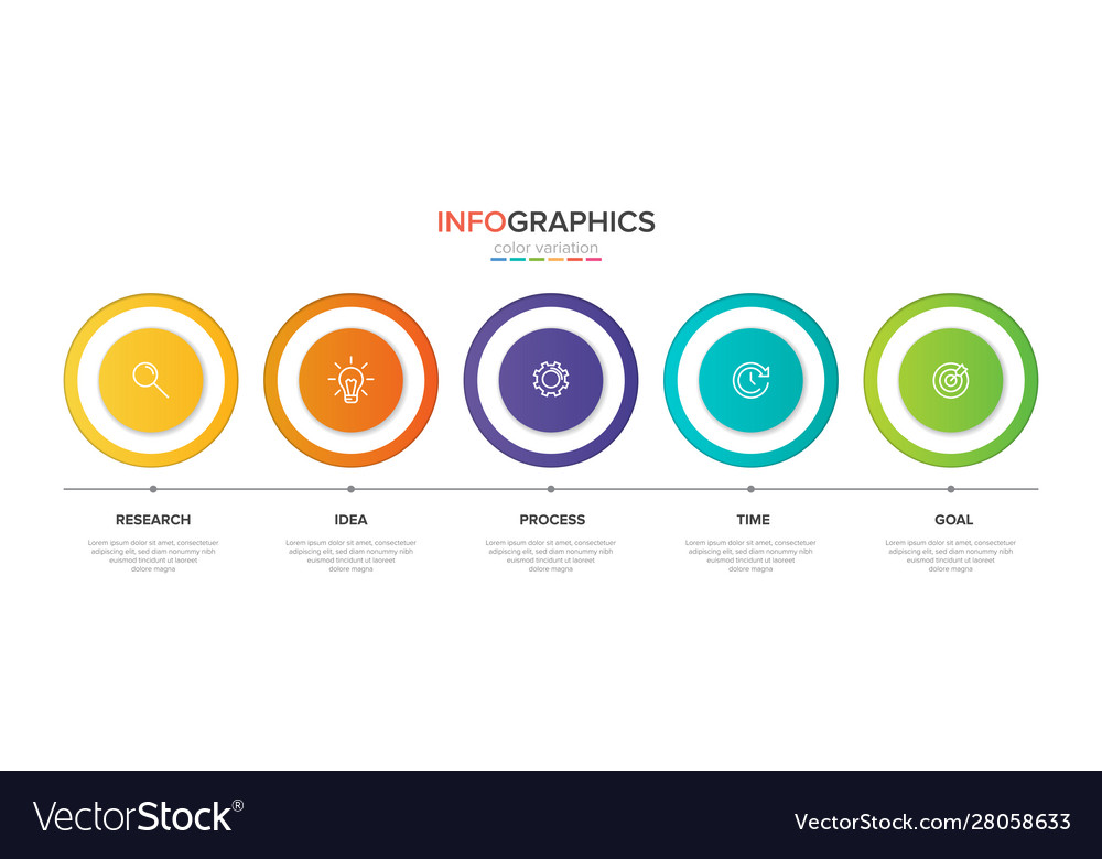 Infographic Design With Icons And 5 Options Vector Image