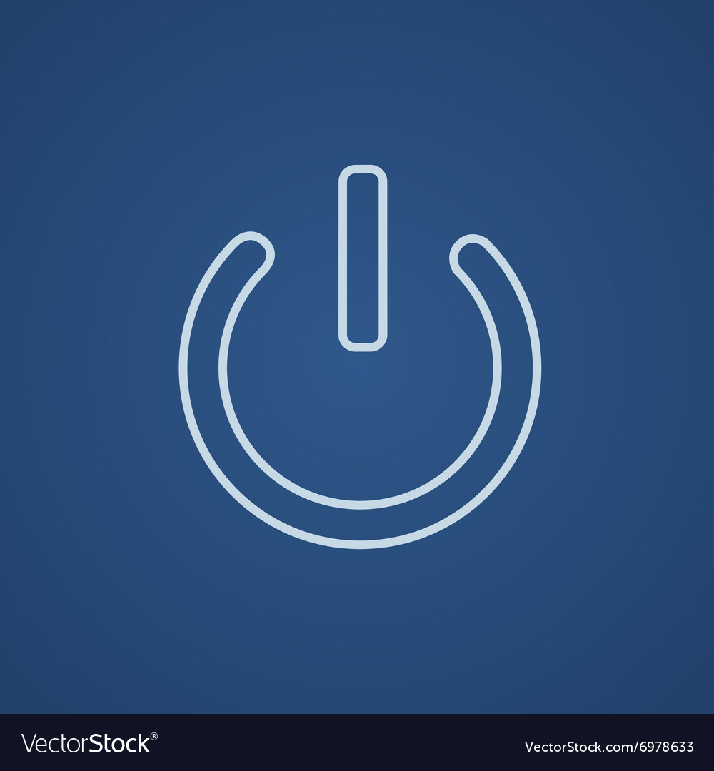 Power button line icon