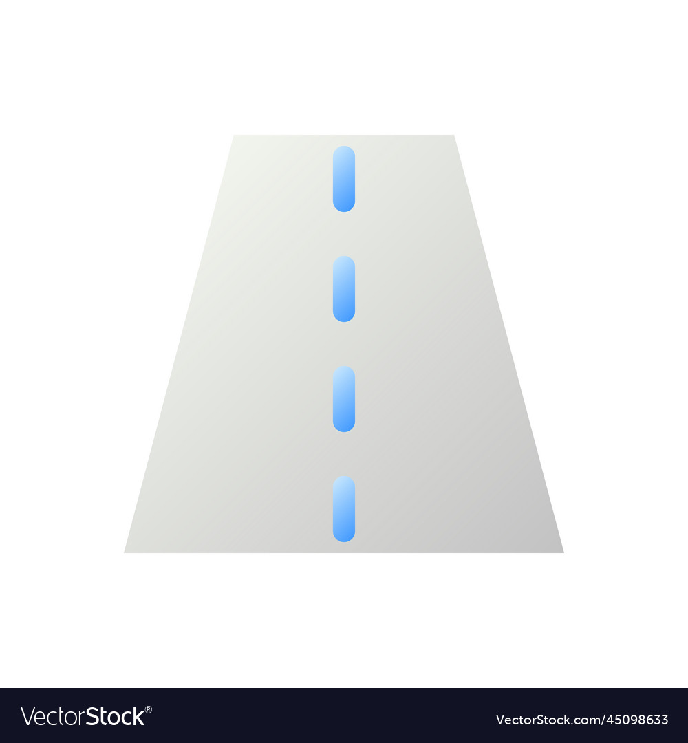 Road surface flat gradient two-color ui icon