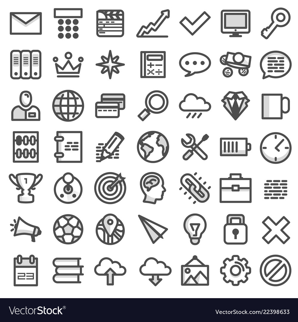 Set flat icons