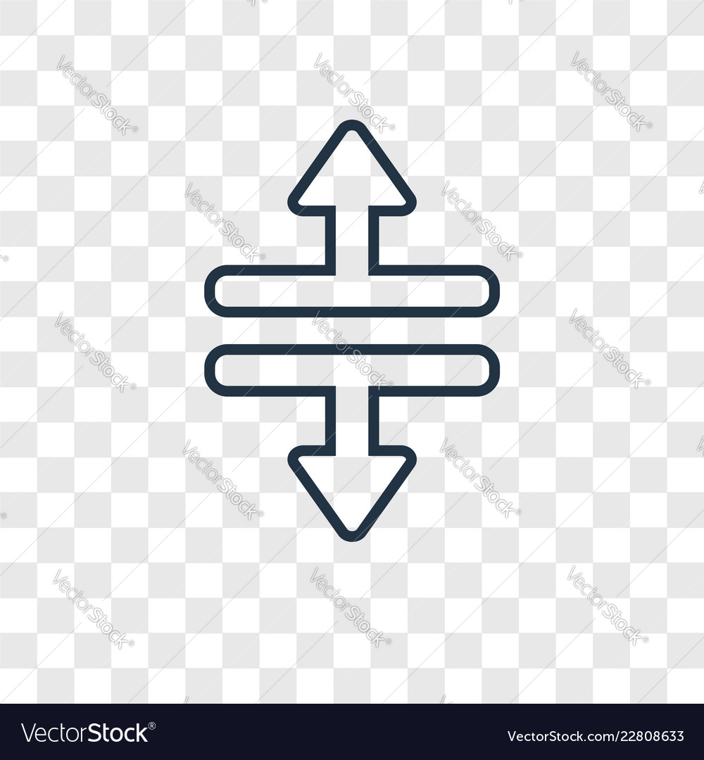 Split vertical concept linear icon isolated vector image Split vertical concept linear icon isolated