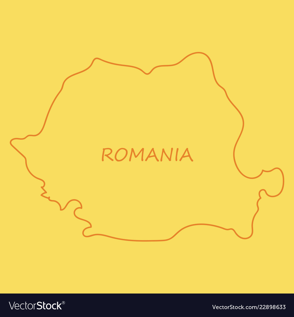 Symbol poster banner romania silhouette romanian Vector Image