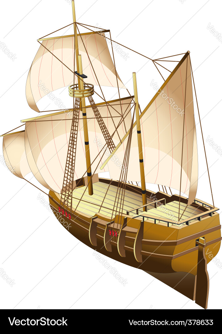 Tall ship Royalty Free Vector Image - VectorStock