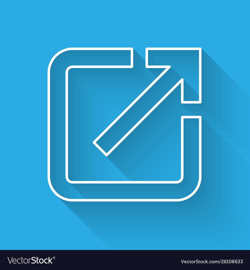 White open in new window line icon isolated