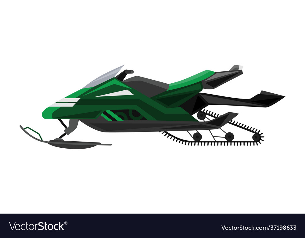 Winter ride on snowmobile motor sled vehicle for Vector Image