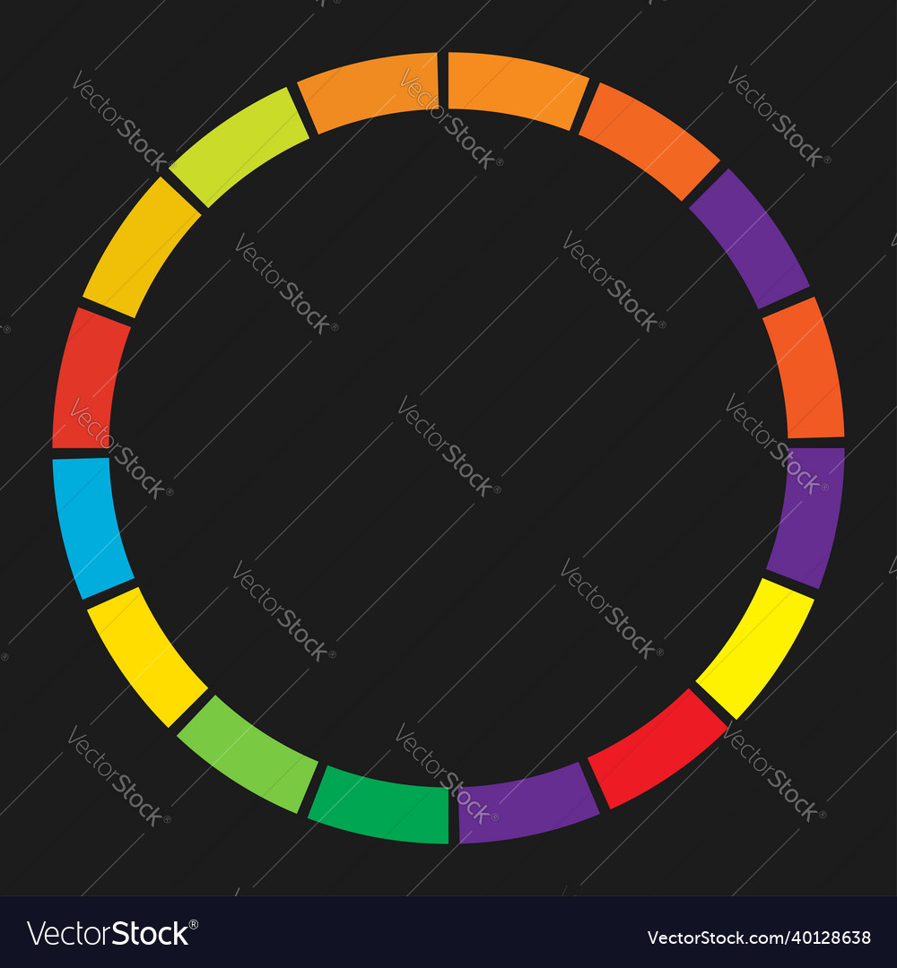 15 part section segmented circle abstract dashed vector image 15 part section segmented circle abstract dashed