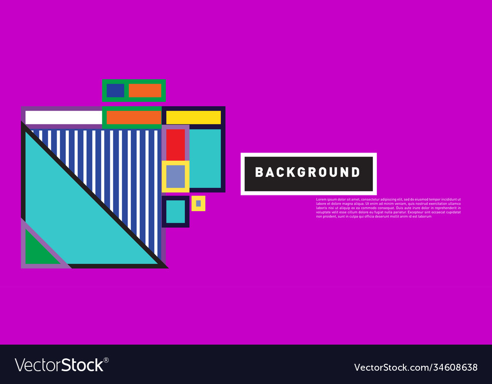 Abstract colorful rectangle background for banner Vector Image Abstract colorful rectangle background for banner