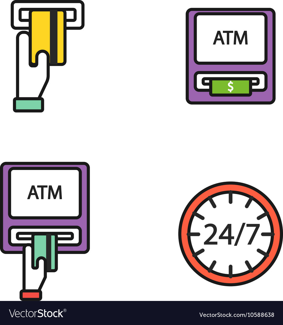 Atm icons set