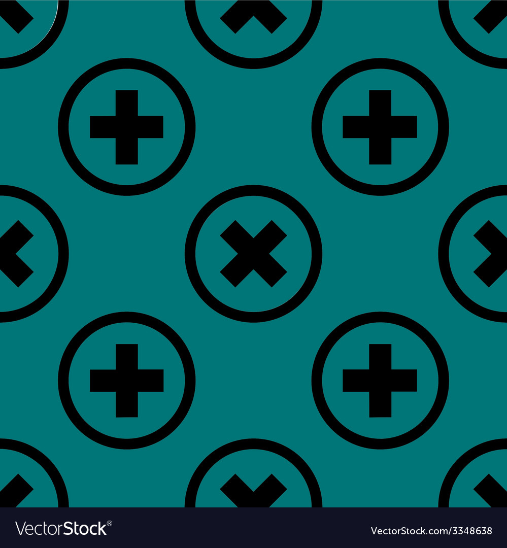 Cancel web icon flat design seamless pattern