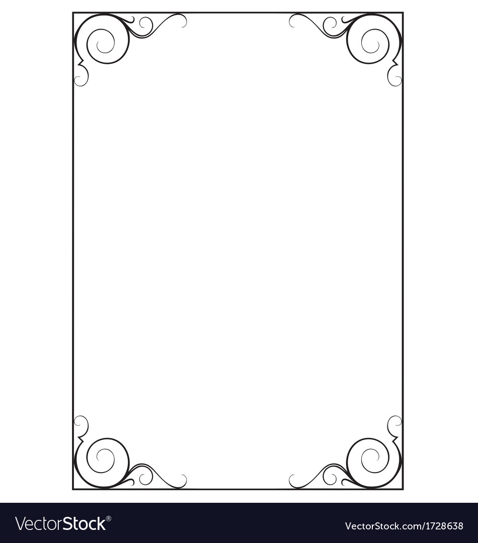 Decorative page border Royalty Free Vector Image