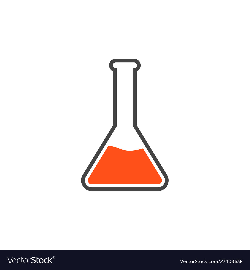 Flask science lab graphic design template