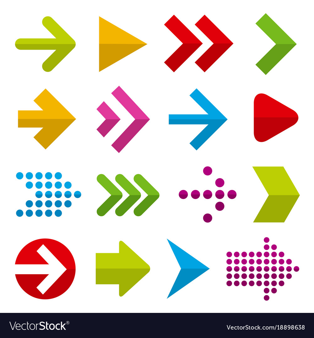 Download Flat design paper arrows Royalty Free Vector Image