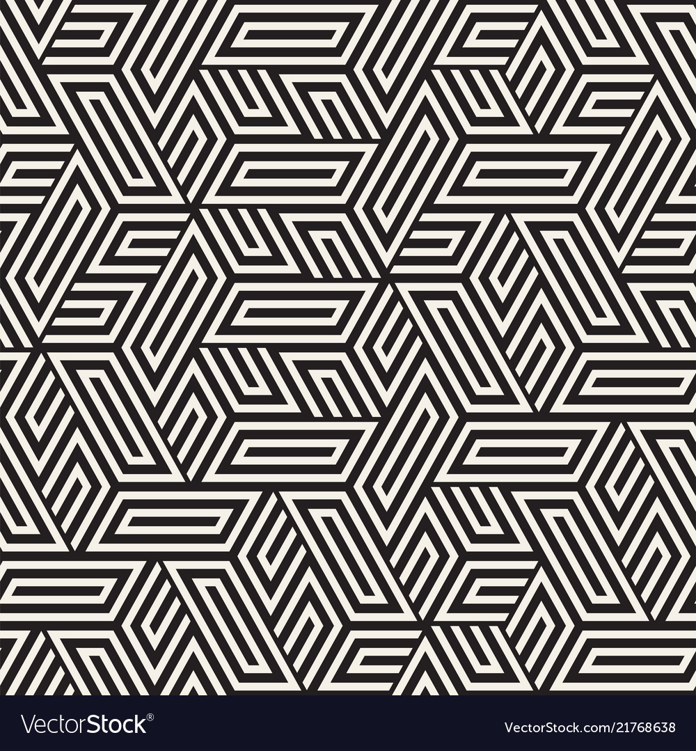 Geometric Lines Mosaic Pattern