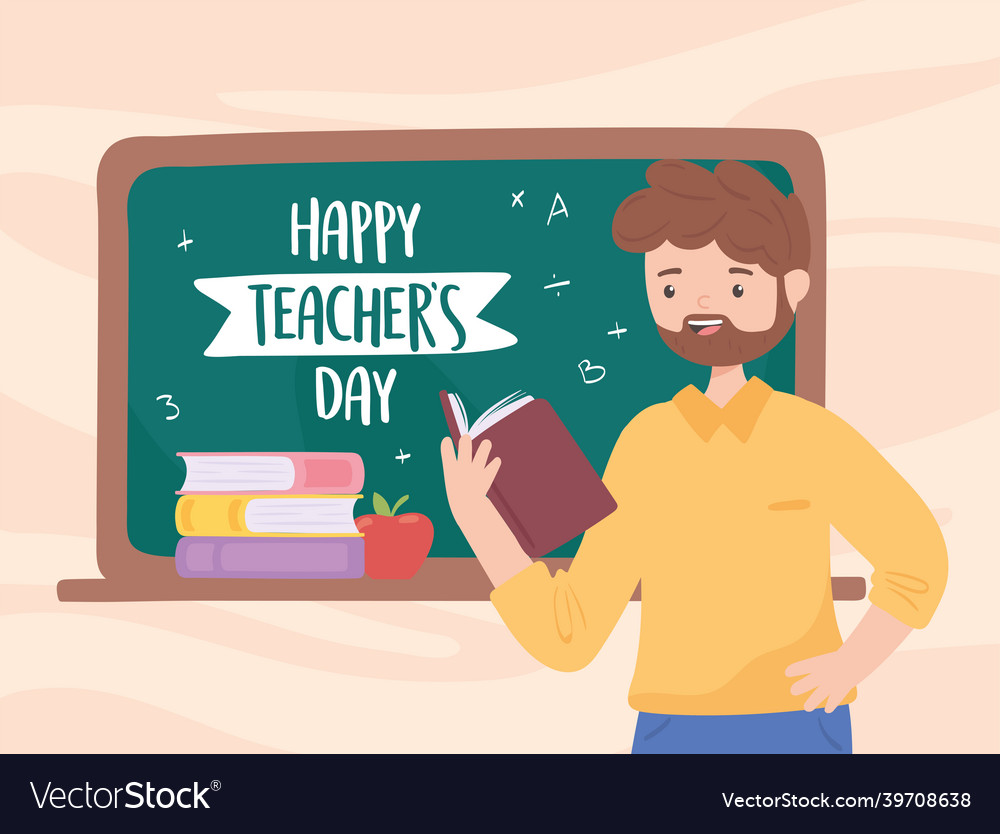 Happy teachers day Royalty Free Vector Image - VectorStock