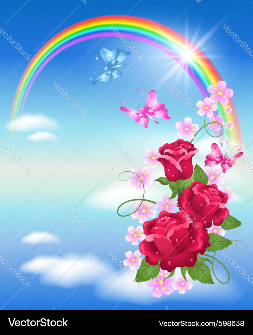 Rainbow background Royalty Free Vector Image - VectorStock