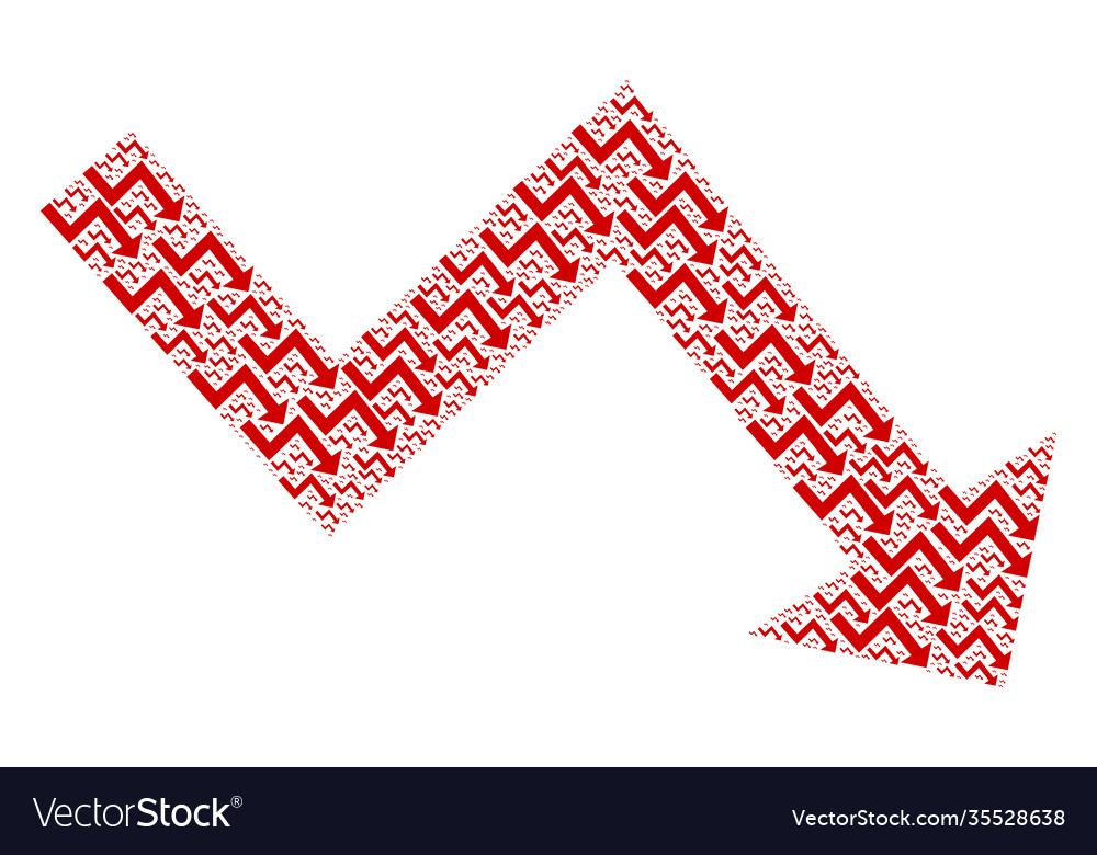 Recession arrow icon recursive composition