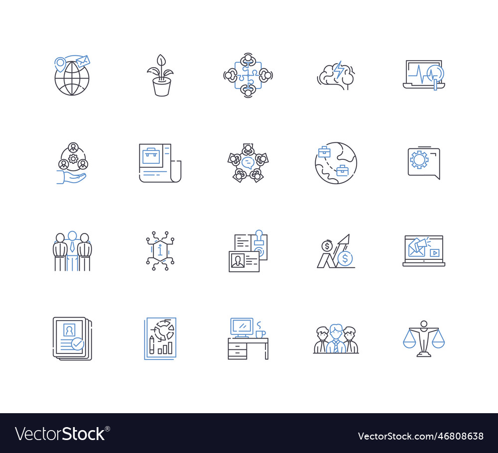 Understanding line icons collection insight Vector Image Understanding line icons collection insight