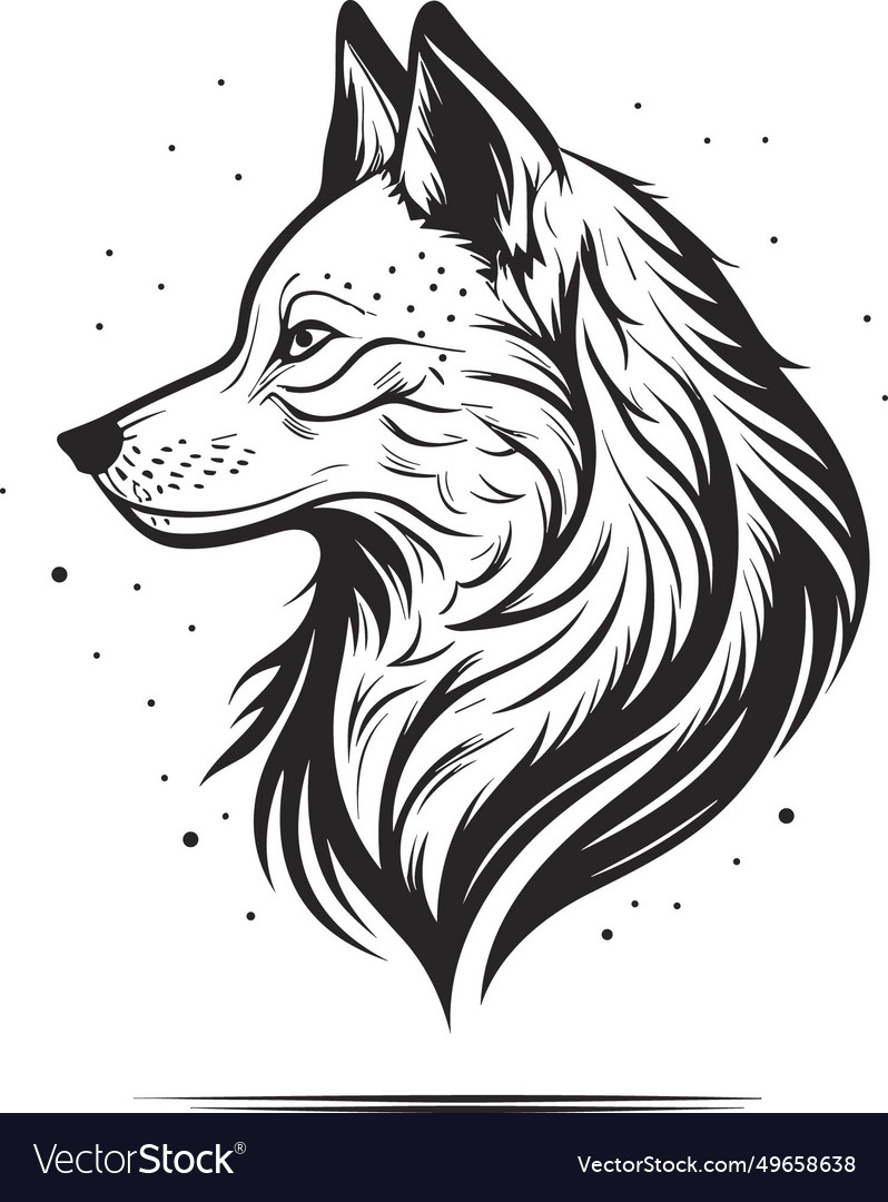 Wolf head Royalty Free Vector Image - VectorStock