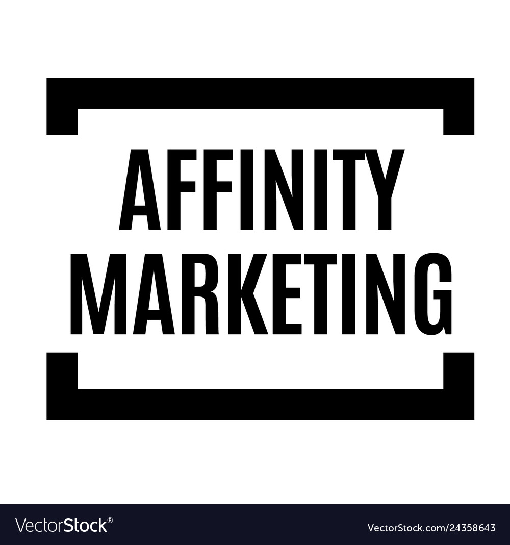 Affinity Marketing schwarz Stempel