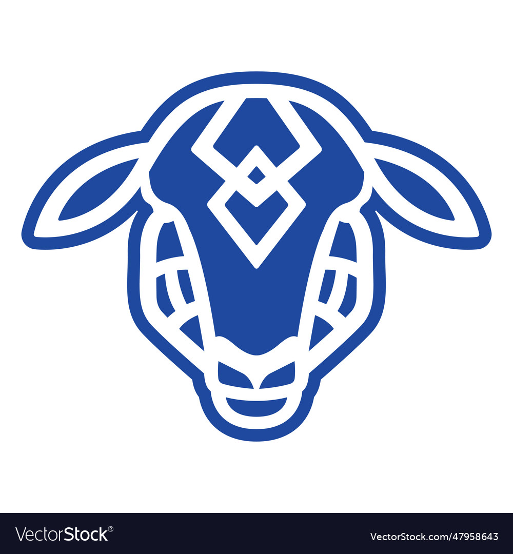 Blue goat celtic knot cut-out