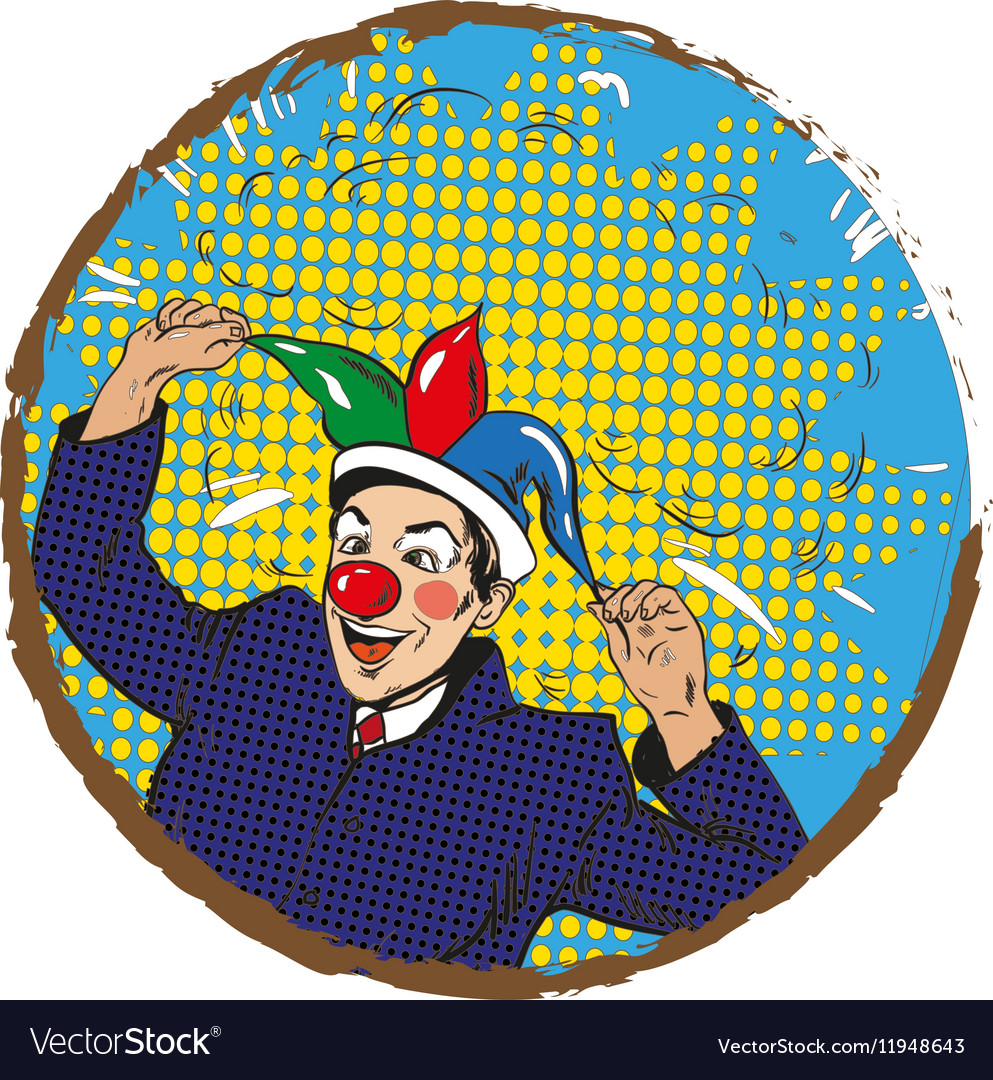 Geschäftsmann Clown in Jester