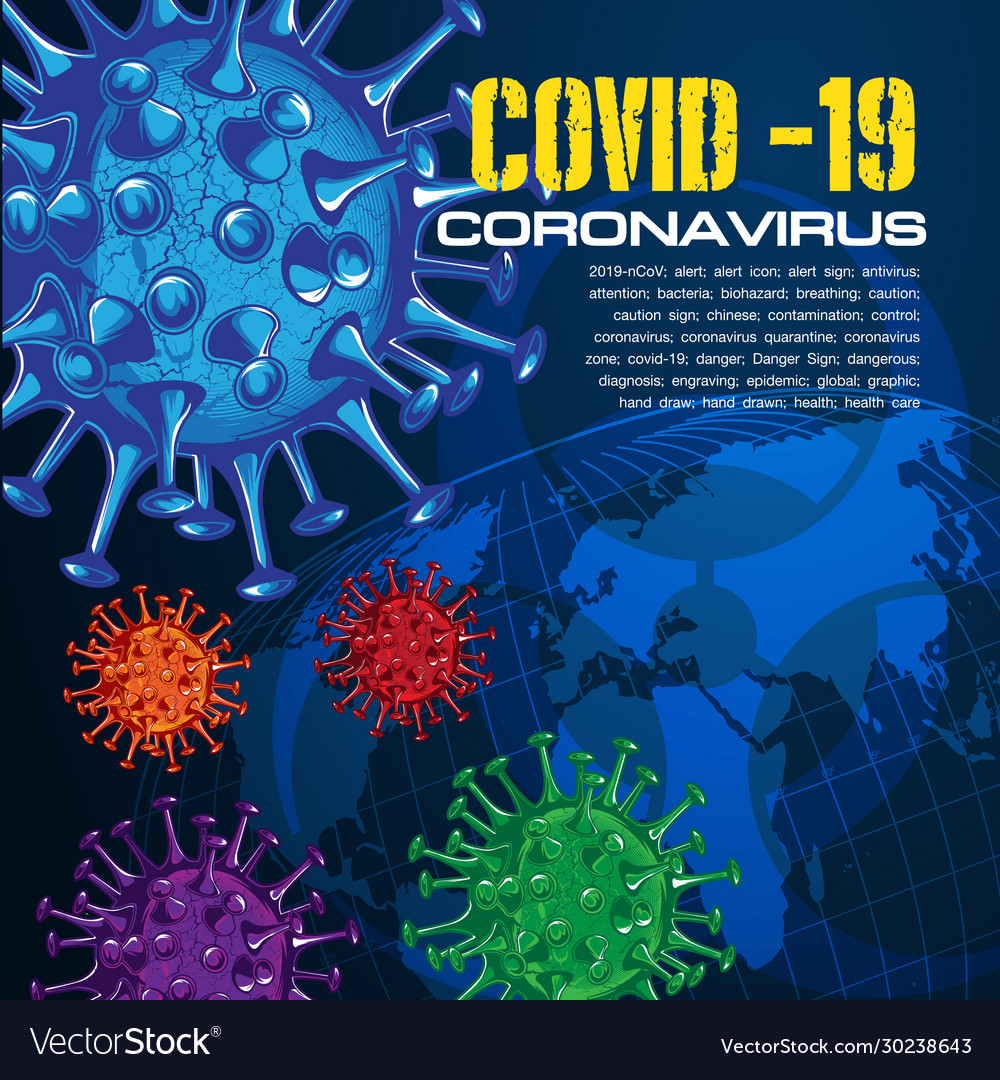 Corona virus covid-19 graphic design icon set Vector Image