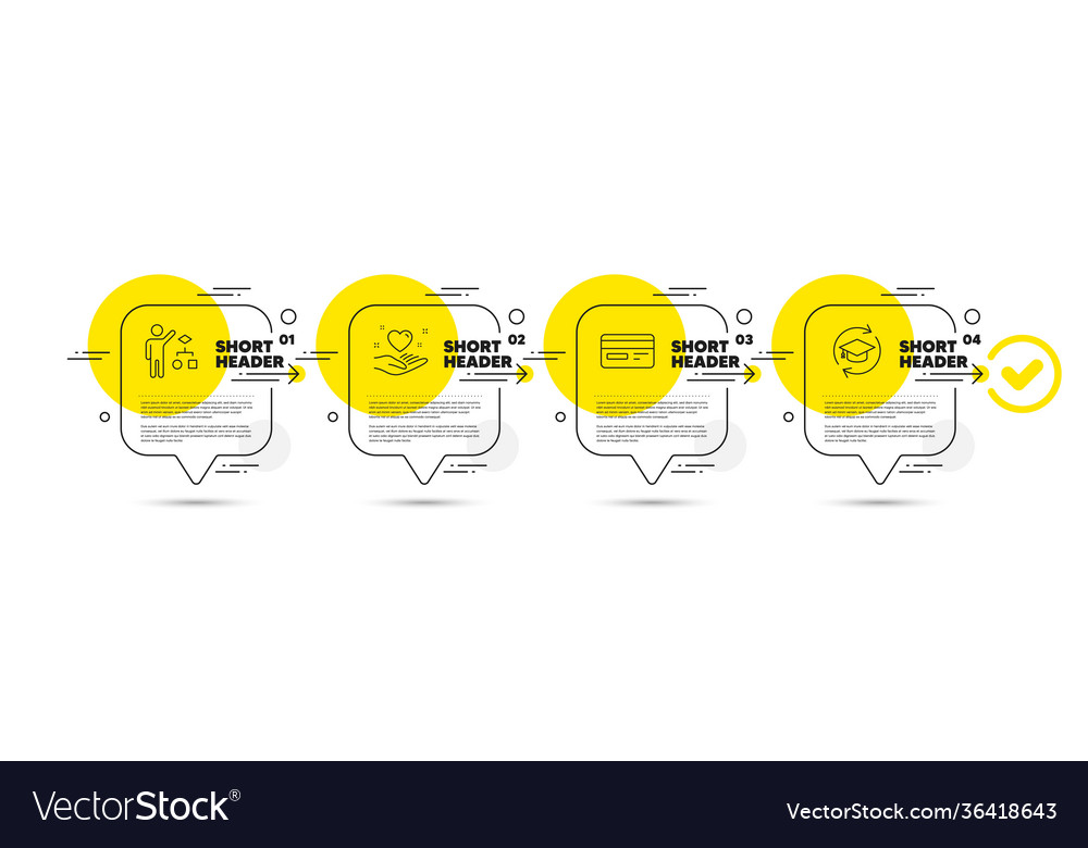 Credit card hold heart and algorithm icons set vector image Credit card hold heart and algorithm icons set