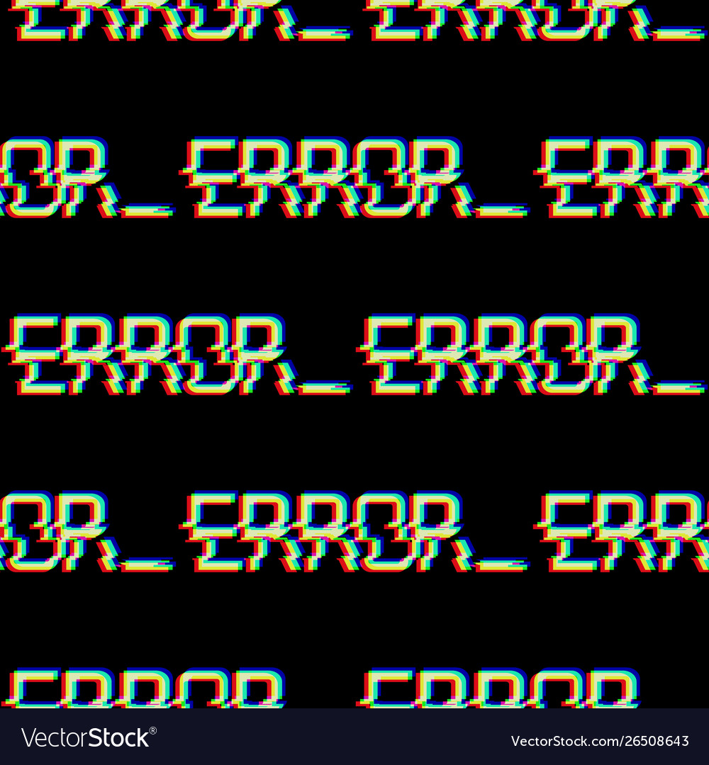 Glitch Error Symbol Pattern