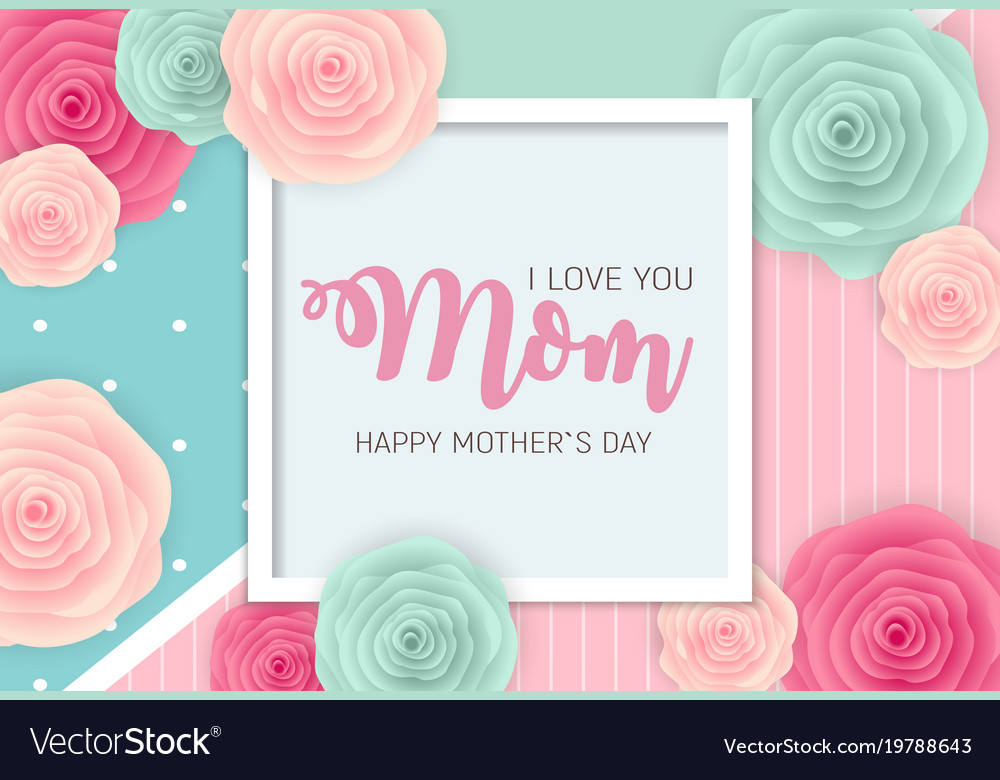 Happy Mother s Tag Hintergrund mit Blumen