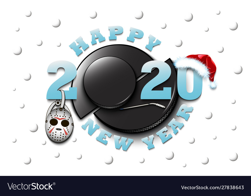 Happy new year 2020 and hockey puck