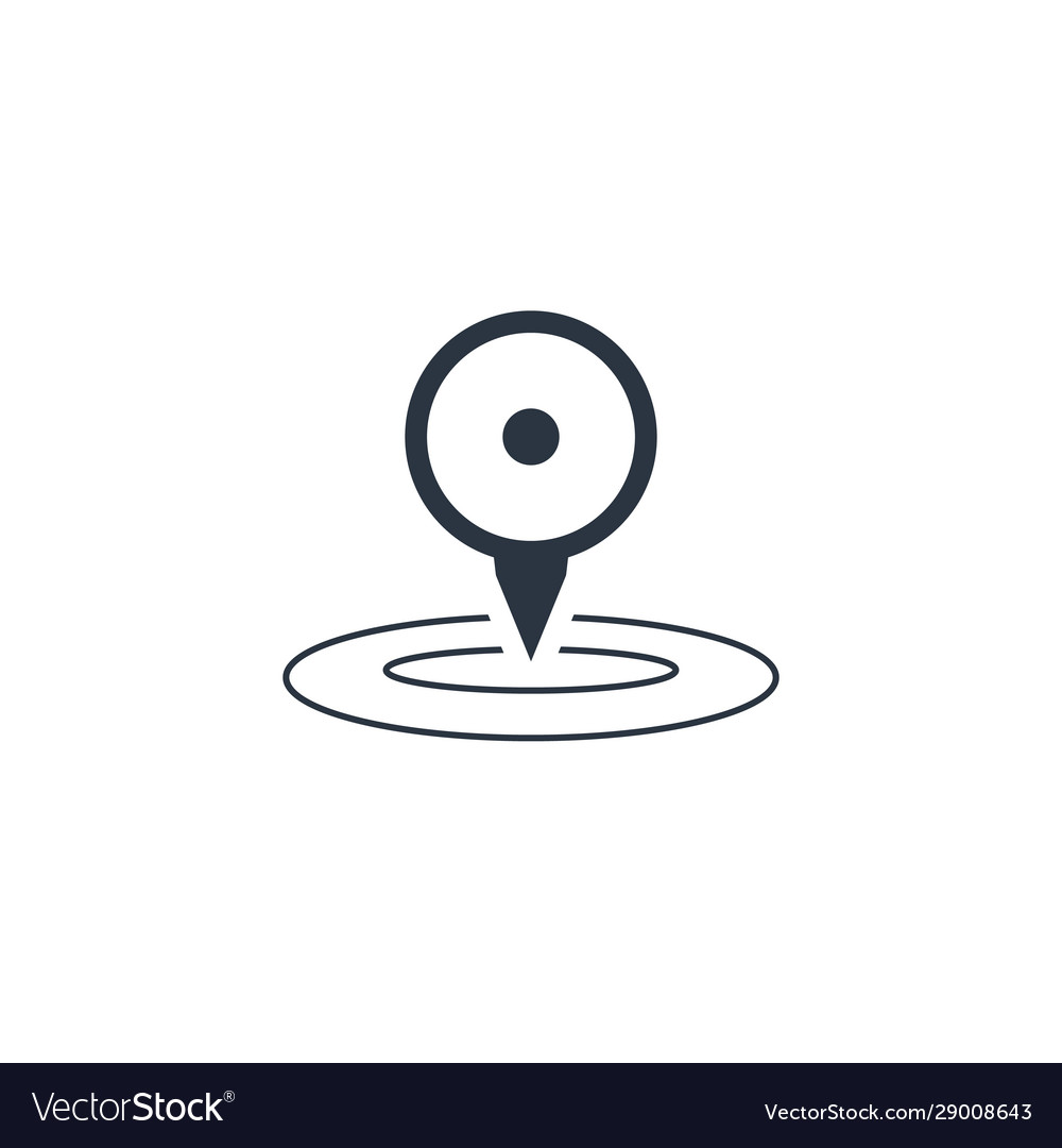Map marker gps location pin and circles Royalty Free Vector
