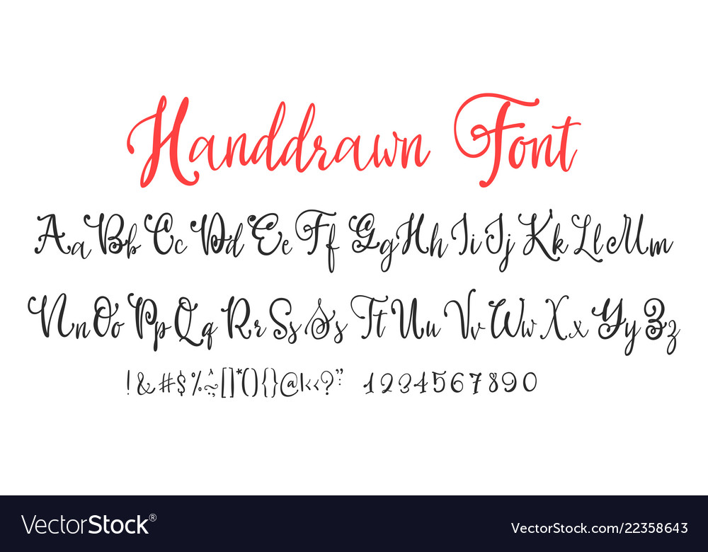 Modern calligraphy vintage handwritten font Vector Image