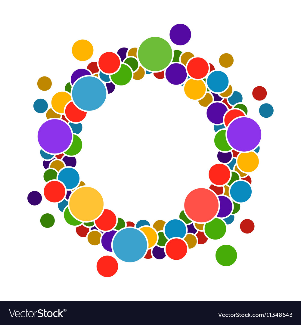 Round frame with circles for your text