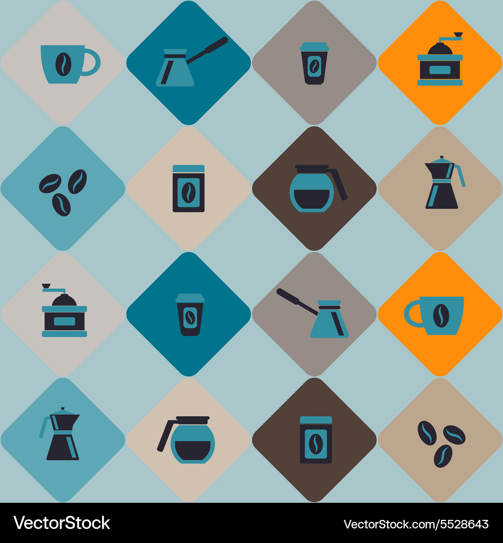 Seamless background with coffee Royalty Free Vector Image