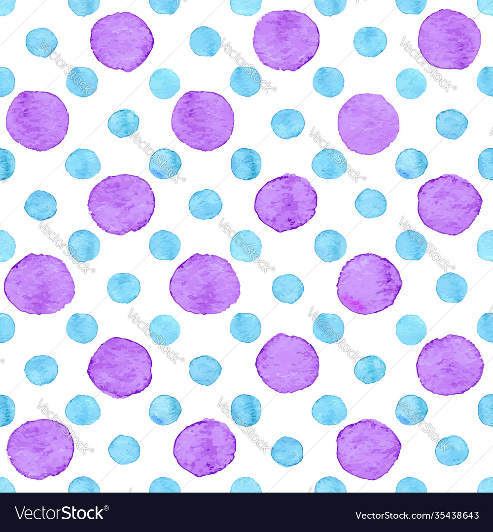 Seamless watercolor dots pattern Royalty Free Vector Image