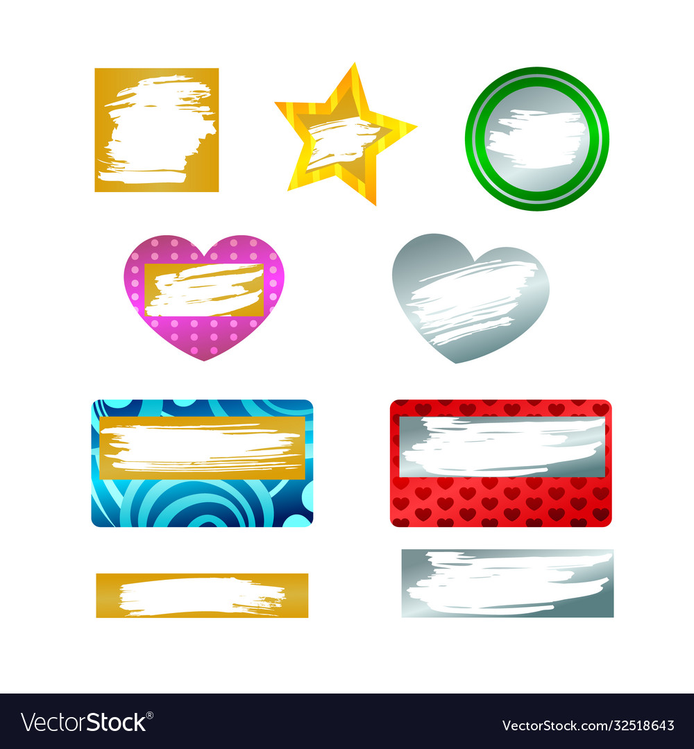 Set scratch and win game card icons isolated vector image Set scratch and win game card icons isolated