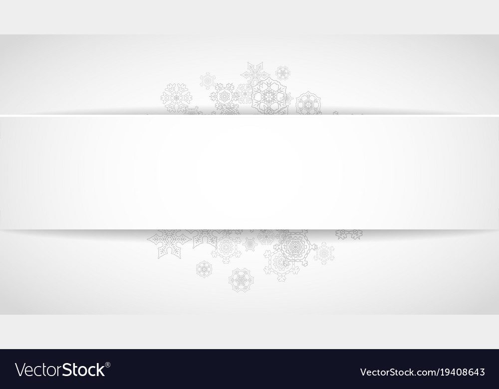 Snowflakes frame on white paper background