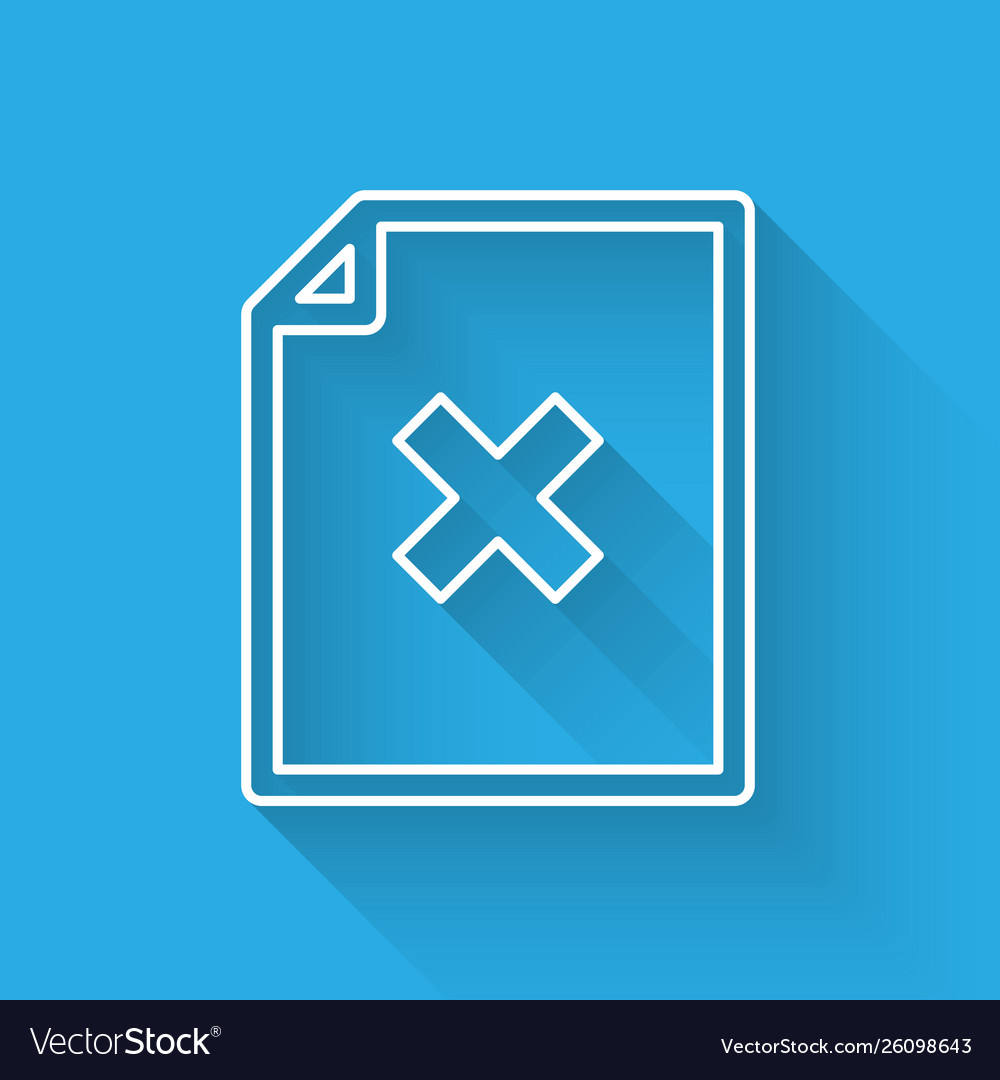White delete file document icon isolated Vector Image White delete file document icon isolated