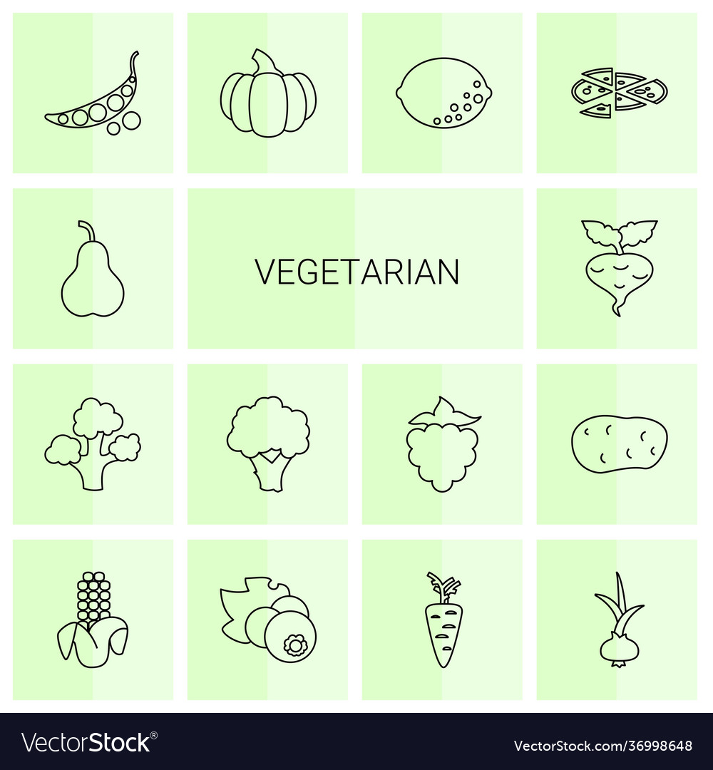 14 vegetarian icons