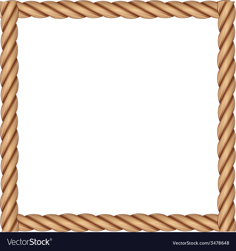 A frame made of rope Royalty Free Vector Image