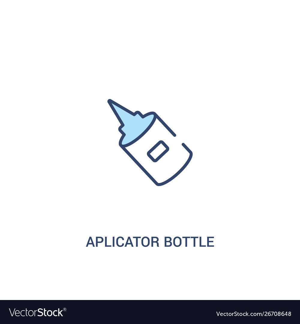 Aplicator bottle concept 2 colored icon simple vector image Aplicator bottle concept 2 colored icon simple